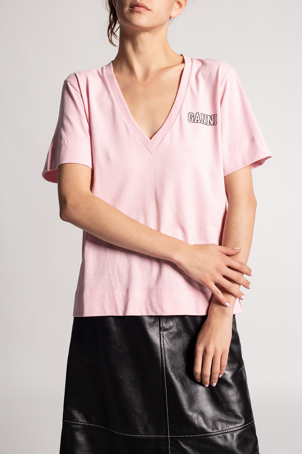 shirt Ganni - SchaferandweinerShops Sweden - Pink V - Paris